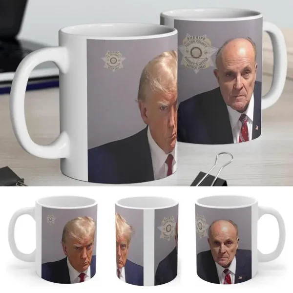 2023 NEW Trump Mugshot Coffee Mug Ceramic Cup 11 Oz Home Tea Milk Cup Creative Gift For Adult Kids Kitchen Accessories