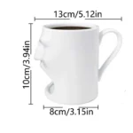 Biscuit Cookie Pocket Holder Eating Cake Cup Cartoon Funny Man Face Mug Durable Easy To Clean Ceramic Coffee Mug Hotel