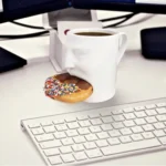 Biscuit Cookie Pocket Holder Eating Cake Cup Cartoon Funny Man Face Mug Durable Easy To Clean Ceramic Coffee Mug Hotel