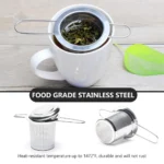 Stainless Steel Mesh Tea Infuser with Lid Reusable Cup Strainer Loose Leaf Spice Filter for Teapots Mugs Cup to Steep Tea Coffee