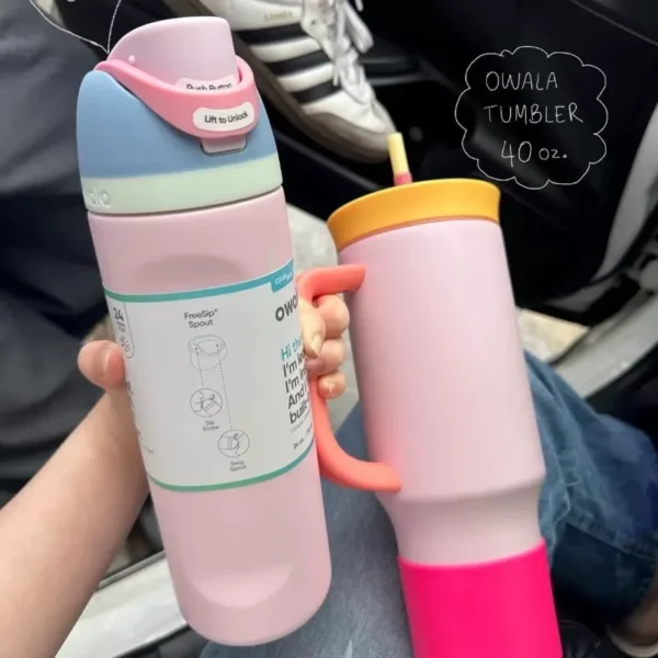 Owala Cup Vacuum Flasks & Thermoses Water Bottle Drinkware Thermo Tumbler Stainless Steel Thermal Mug Original Cold Hot Coffee