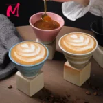 Creative Retro Ceramic Coffee Cup Rough Pottery Tea Cup Japanese Latte Pull Flower Porcelain Cup Household New Pottery Mug