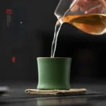 Bamboo Joint Tea Cup Stoneware Green Glaze Master Cup Rising Step By Step Ceramics Creativity Cup