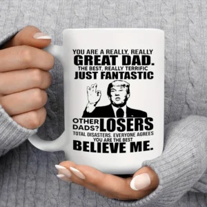 1pc Trump Mug 15oz Large Coffee Cup Everyone Agrees You Are The Best Believe Me Funny Inspirational Quotes Coffee Cup,  Gifts 2