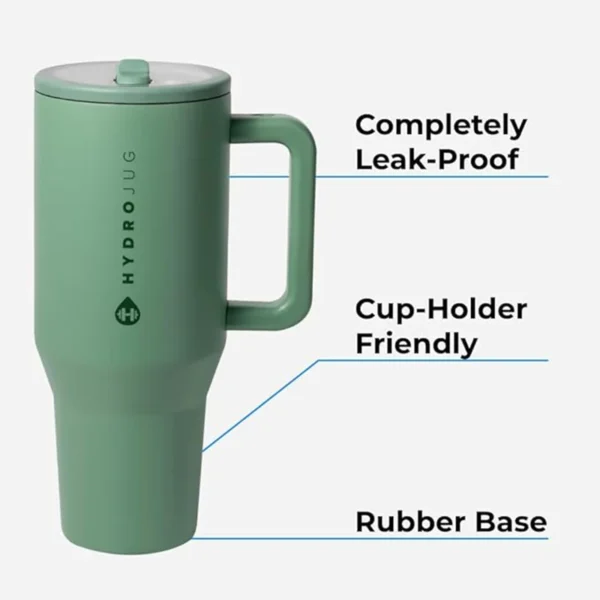 New 32oz HydroJug Traveler 40OZ Tumbler with Handle Straw Lid Stainless Steel Vacuum Insulated Car Mug Thermal Iced Travel Cup