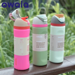 Original Owala Insulated Stainless Steel Water Bottle with Straw, BPA-Free Sports Water Bottle, Great for Travel, 24Oz/32 Oz,